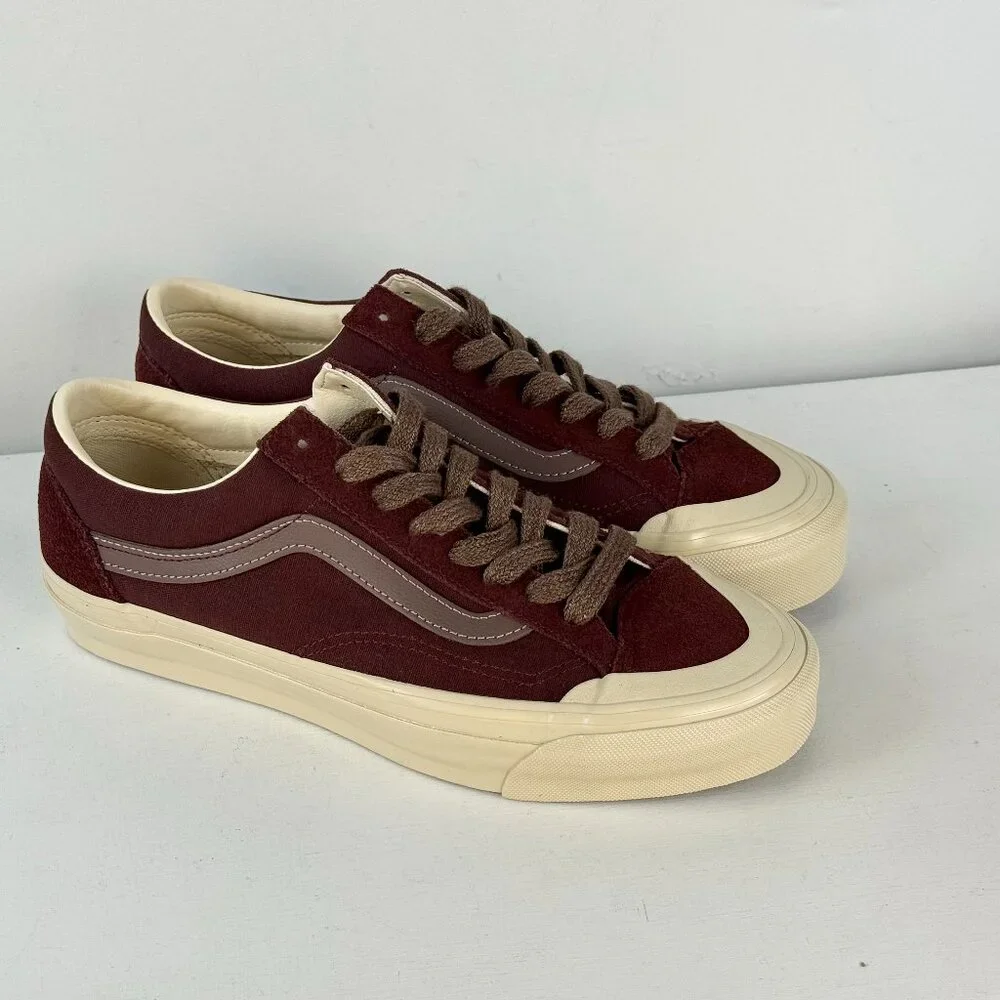 Men's 8, Women's 9.5 - VANS Old Skool Reissue 36 canvas/Suede Brown Sneakers